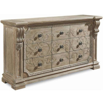 A.R.T. Home Furnishings Arch Salvage Wren Dresser, Parchment