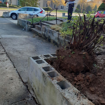 Retaining Wall - Stone | Walkway - Concrete Steps