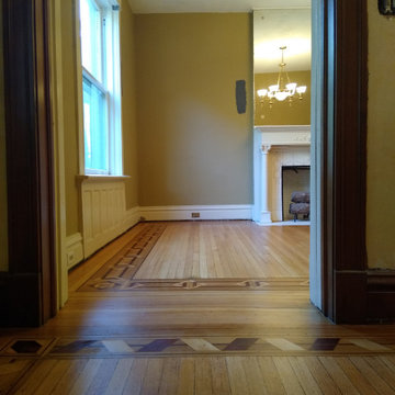 Historic Restoration Project - Inlayed Border Repair & Refinishing