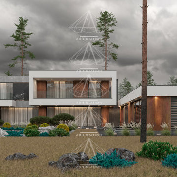 «1.2 Bright». High-tech house. A combination of minimalism and high technology.