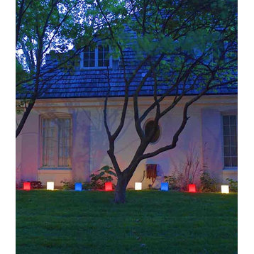 FLIC Patriotic Luminaries, Set of 12, With Lights and Stakes