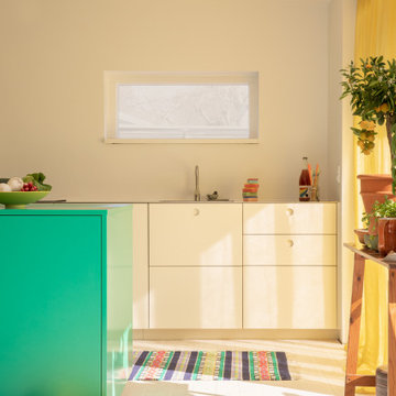 BASIS and MATCH by Muller Van Severen kitchen in Danish summerhouse