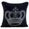 Black Crystals Emperor Crown 16"x16" Velvet Throw Pillows Cover, Emperors Crown