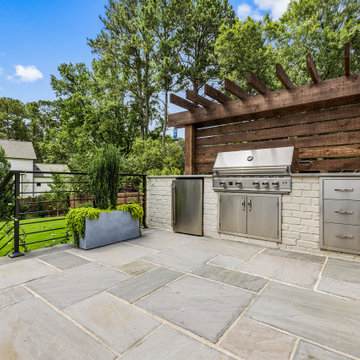 Transitional Patio & Outdoor Kitchen