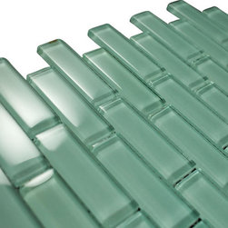 1x3 Light Green Glossy Subway Glass Mosaic Tiles - Home Accessories & Decor