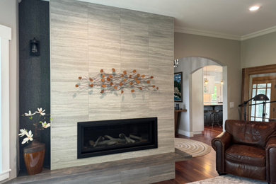 Inspiration for a transitional living room remodel in Seattle