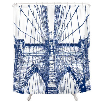 Brooklyn Bridge, Fabric Shower Curtain