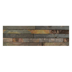 Walls and Floors - Ledgestone Rustic Multi-Colour Split Face Tiles, 1 m2 - Wall & Floor Tiles