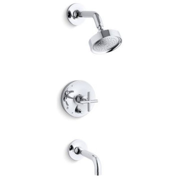 Kohler Purist Pressure-Balancing Bath/Shower Faucet Trim, Polished Chrome