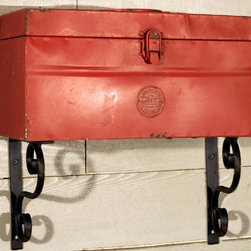 Metal Tool Box Planter With Brackets - Products