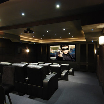 Contemporary, Cool Home Theater