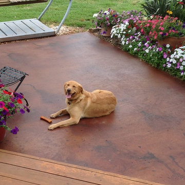 Outdoor Walkways Patio stain with color