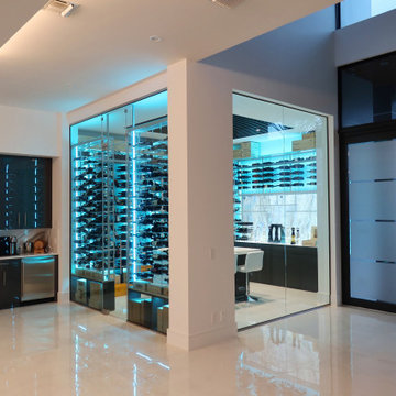Backlit Faux Stone Wine Wall - Deerfield Beach, FL
