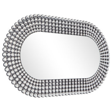 Modern Silver Glass Wall Mirror 562524