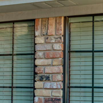 Black Windows with Grille with Red Brick, Plano-TX