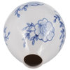 Ceramic 5"H Chinoiserie Bud Vase, Blue/White
