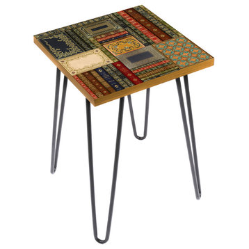 Gilded Spines 15" Side Table