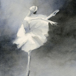 Watercolor Ballerina Painting - Fine Art Prints