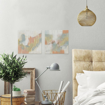 Stitched Pastels III Diptych