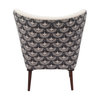 Ox Bay Aly Gan Cream/Charcoal Animal Print Cotton Blend Chair, 29.5"x26"x30"