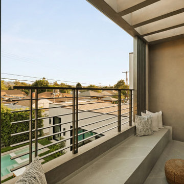 Luxury Modern Balcony Overlooking Pool with Premium Aluminum Systems