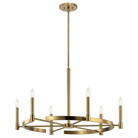 Kichler Tolani 6-LT 1-Tier Chandelier 52427BNB - Brushed Natural Brass