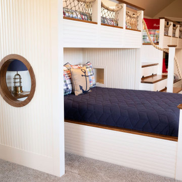Nautical-Themed Bunk Room