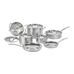 MultiClad Pro 12-Piece Stainless Cookware Set with Lids - Cookware Sets