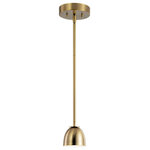 Kichler - Kichler Baland 1-LT LED Mini Pendant 52419BNBLED - Brushed Natural Brass - This 1-LT LED Mini Pendant from Kichler has a finish of Brushed Natural Brass and fits in well with any Modern style decor.