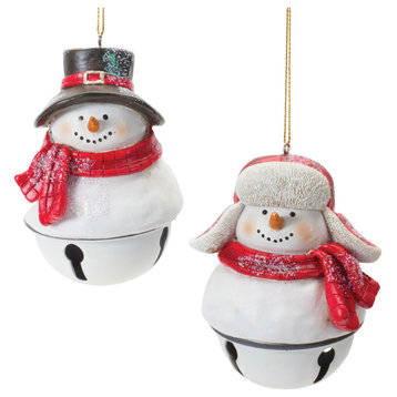 Snowman Sleigh Bell Ornament, 12-Piece Set