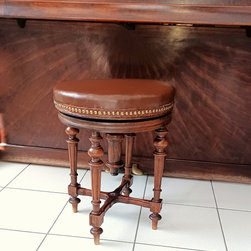 Tabouret de piano en cuir - Armchairs And Accent Chairs