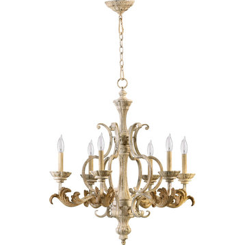 Six Light Persian White Up Chandelier
