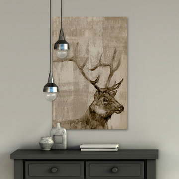 "Curious Buck" Painting Print on Wrapped Canvas