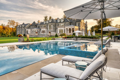 Luxury outdoor swimming pool