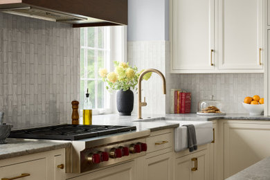 Example of a transitional kitchen design in Philadelphia