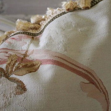 Pair of Large 18th Century Aubusson Pillows