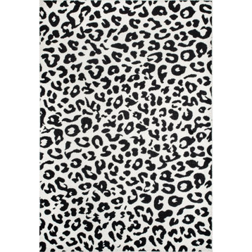 nuLOOM Leopard Print Animal Prints Contemporary Area Rug, Dark Gray, 5'x7'5"