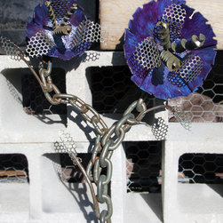 Saw Blade Flowers - Home Decor