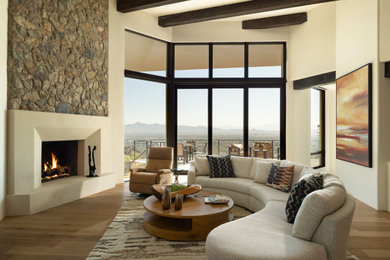 Trendy living room photo in Other
