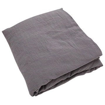 Steel Gray Stone washed Bed Linen Duvet, King