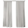 Belgian Sheer Hidden Tab Top Curtain Panel Pair, Snowflake, 50x96