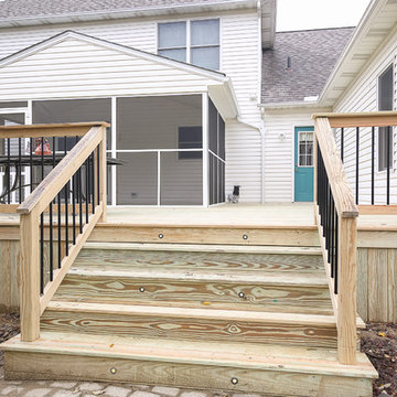 Deck, Attached Roof with Screens, Re-built Water Feature