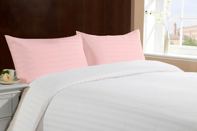 Lasin Bedding 300TC 100% Cotton Pillow Cases, Standard, Pink