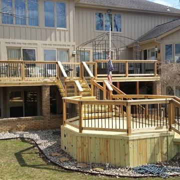 Multi Level Treated Deck w/ Deckorator Spindles