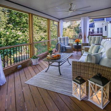Ground level screened porch