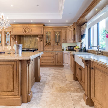 Classic, Sustainable-Wood Victorian Style Kitchen