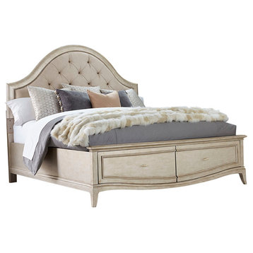 A.R.T. Home Furnishings Starlite Upholstered Panel Bed With Storage, Queen