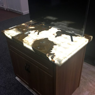 8mm Translucent thin stone Onyx countertop back lite