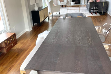 Minimalist dining room photo in Cleveland