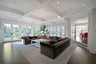 Transitional family room photo in New York